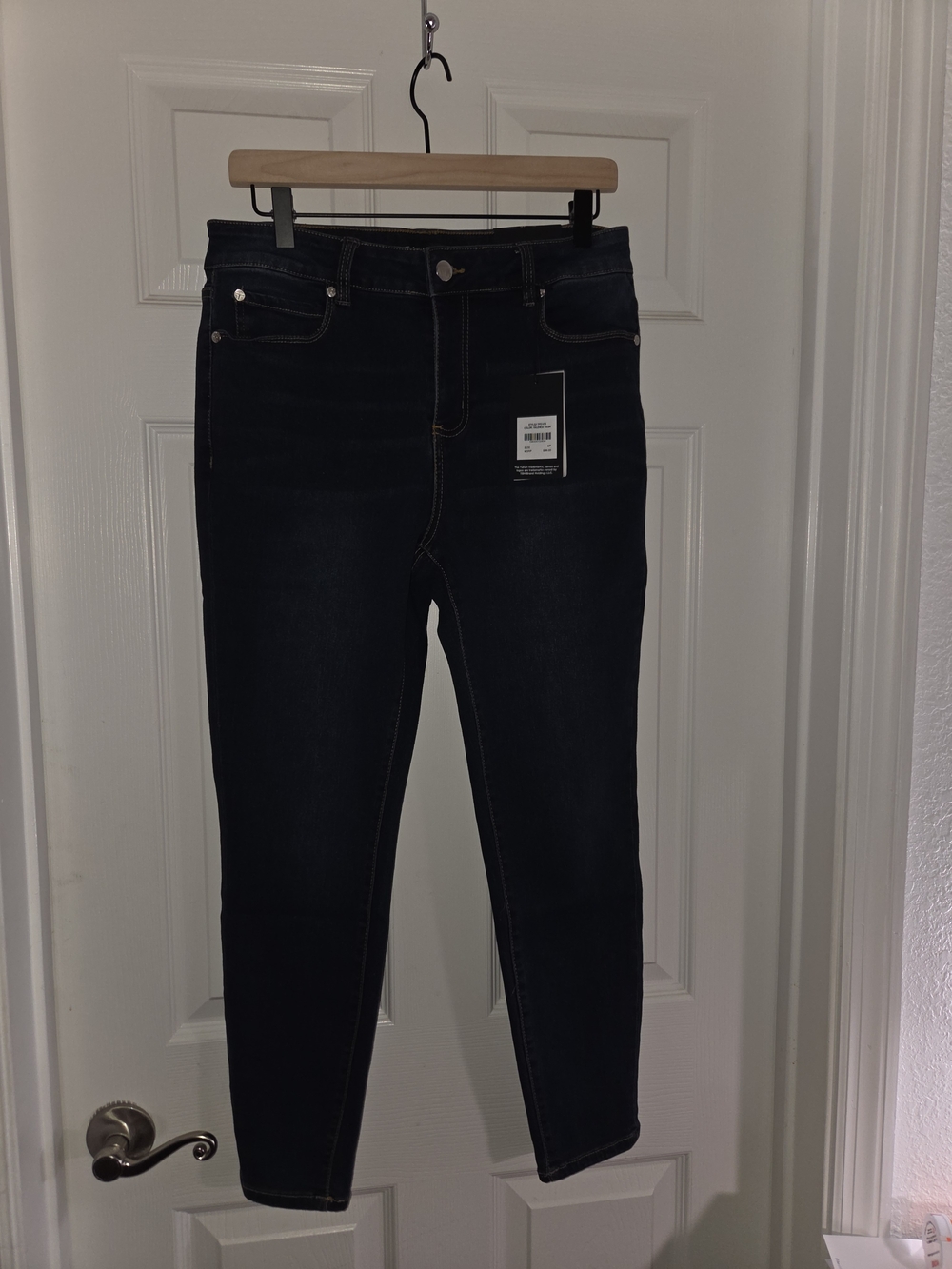 Tahari Dark Indigo Straight Leg Jeans